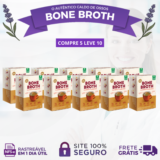 O AUTÊNTICO CALDO DE OSSOS PARA SAÚDE E NUTRIÇÃO – BONE BROTH SACHÊS – OFERTA LIMITADA FRETE GRÁTIS! (KIT COM 2 CAIXAS LACRADAS)