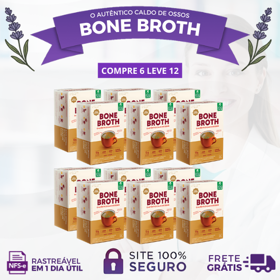 O AUTÊNTICO CALDO DE OSSOS PARA SAÚDE E NUTRIÇÃO – BONE BROTH SACHÊS – OFERTA LIMITADA FRETE GRÁTIS! (KIT COM 2 CAIXAS LACRADAS)