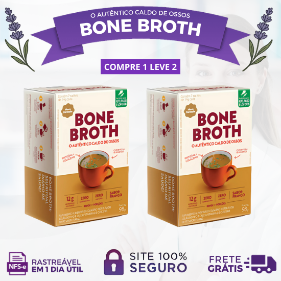 O AUTÊNTICO CALDO DE OSSOS PARA SAÚDE E NUTRIÇÃO – BONE BROTH SACHÊS – OFERTA LIMITADA FRETE GRÁTIS! (KIT COM 2 CAIXAS LACRADAS)