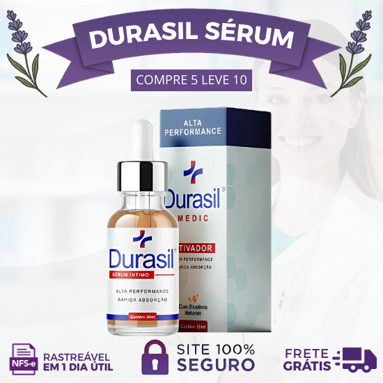 DURASIL SÉRUM ÍNTIMO 30ML - MAIOR DESEMPENHO E EQUILÍBRIO - PROMOÇÃO OFICIAL (CADA KIT CONTÉM 2 UNIDADES) + FRETE GRÁTIS - Lavanda Shop