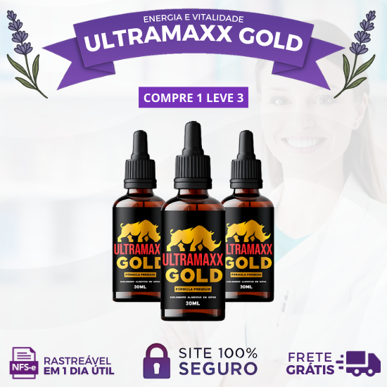 ULTRAMAXX GOLD ORIGINAL 30ML - PROMOÇÃO OFICIAL (CADA KIT CONTÉM 3 FRASCOS) + FRETE GRÁTIS